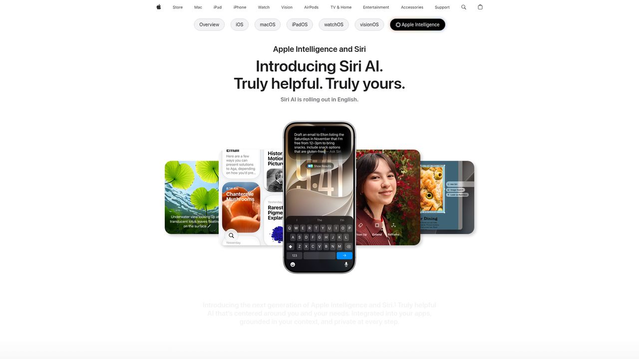Apple Intelligence features on an iPhone home screen